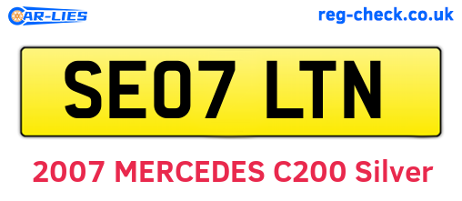 SE07LTN are the vehicle registration plates.