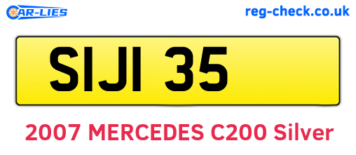 SIJ135 are the vehicle registration plates.