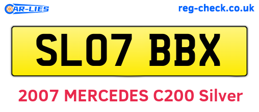 SL07BBX are the vehicle registration plates.