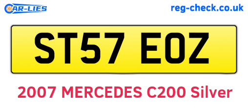 ST57EOZ are the vehicle registration plates.