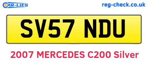 SV57NDU are the vehicle registration plates.