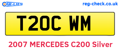 T20CWM are the vehicle registration plates.