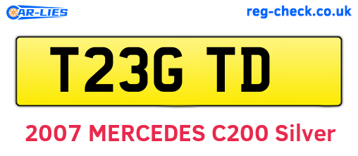 T23GTD are the vehicle registration plates.