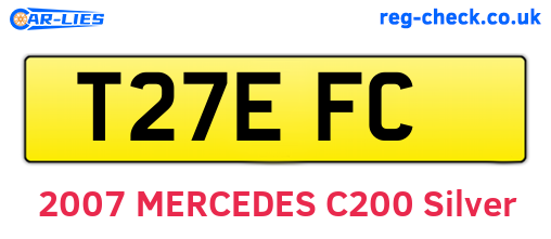 T27EFC are the vehicle registration plates.