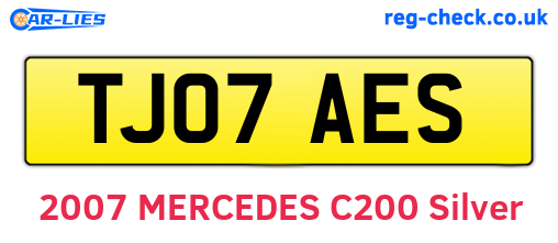 TJ07AES are the vehicle registration plates.