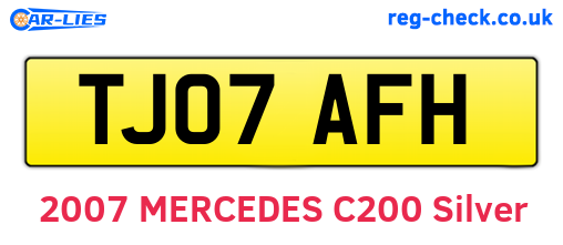 TJ07AFH are the vehicle registration plates.