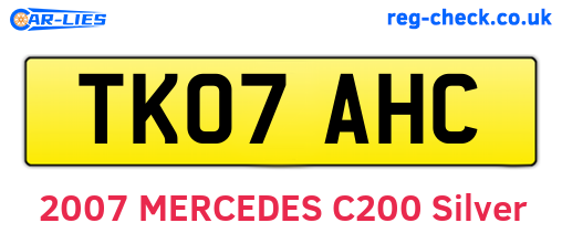 TK07AHC are the vehicle registration plates.