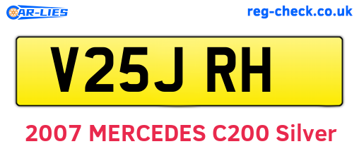 V25JRH are the vehicle registration plates.