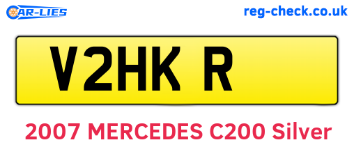 V2HKR are the vehicle registration plates.