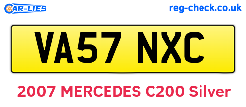 VA57NXC are the vehicle registration plates.