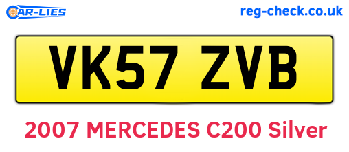 VK57ZVB are the vehicle registration plates.