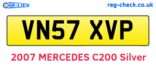VN57XVP are the vehicle registration plates.