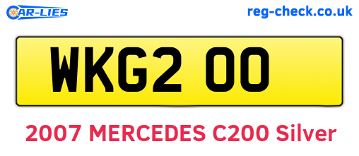 WKG200 are the vehicle registration plates.