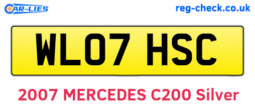 WL07HSC are the vehicle registration plates.