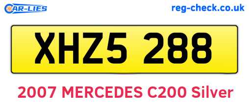 XHZ5288 are the vehicle registration plates.
