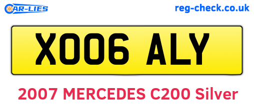 XO06ALY are the vehicle registration plates.
