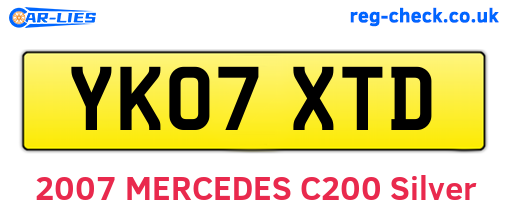 YK07XTD are the vehicle registration plates.