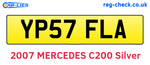 YP57FLA are the vehicle registration plates.