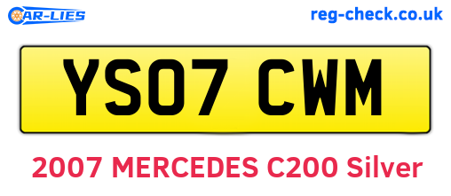 YS07CWM are the vehicle registration plates.