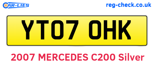 YT07OHK are the vehicle registration plates.