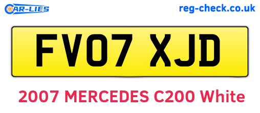FV07XJD are the vehicle registration plates.
