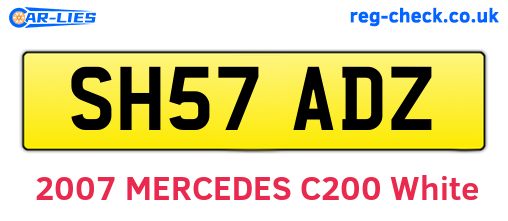 SH57ADZ are the vehicle registration plates.