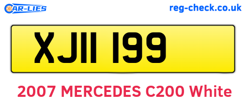 XJI1199 are the vehicle registration plates.