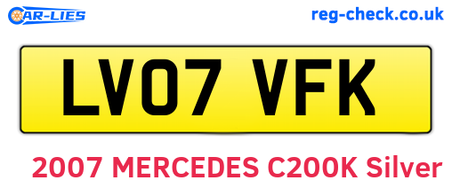 LV07VFK are the vehicle registration plates.