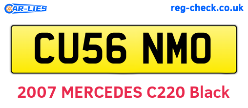 CU56NMO are the vehicle registration plates.