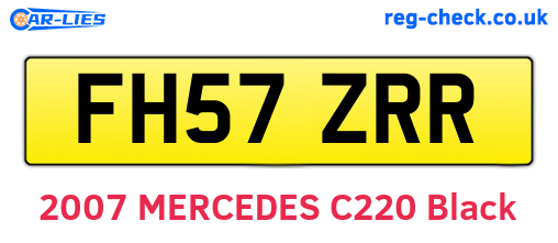FH57ZRR are the vehicle registration plates.