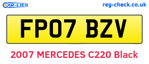 FP07BZV are the vehicle registration plates.