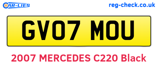 GV07MOU are the vehicle registration plates.