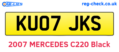 KU07JKS are the vehicle registration plates.