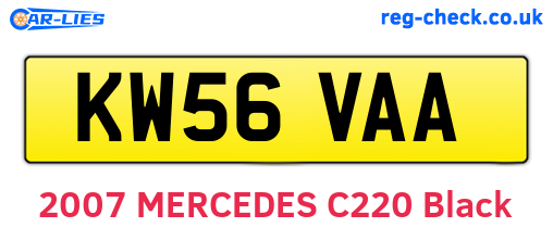 KW56VAA are the vehicle registration plates.