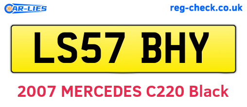 LS57BHY are the vehicle registration plates.