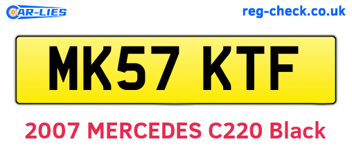 MK57KTF are the vehicle registration plates.