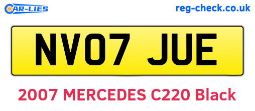 NV07JUE are the vehicle registration plates.