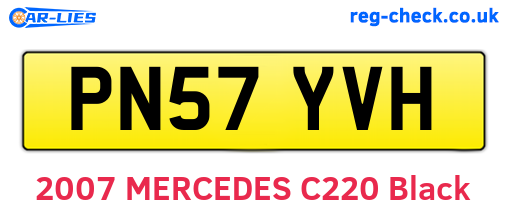 PN57YVH are the vehicle registration plates.