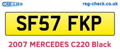 SF57FKP are the vehicle registration plates.