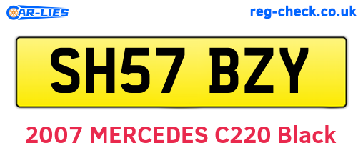 SH57BZY are the vehicle registration plates.