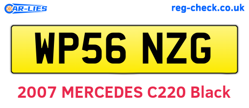 WP56NZG are the vehicle registration plates.