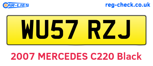 WU57RZJ are the vehicle registration plates.