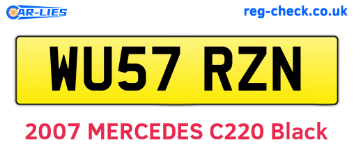 WU57RZN are the vehicle registration plates.