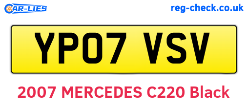 YP07VSV are the vehicle registration plates.