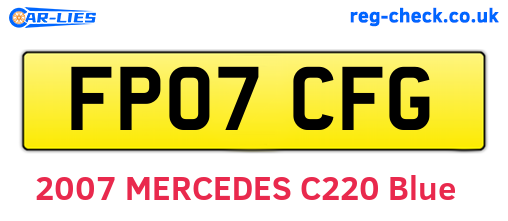 FP07CFG are the vehicle registration plates.