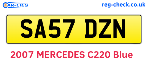 SA57DZN are the vehicle registration plates.
