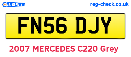 FN56DJY are the vehicle registration plates.