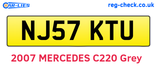 NJ57KTU are the vehicle registration plates.