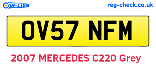 OV57NFM are the vehicle registration plates.