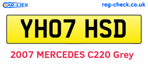 YH07HSD are the vehicle registration plates.